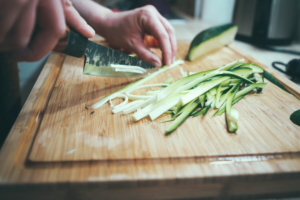 How to julienne: a cook juliennes cucumber