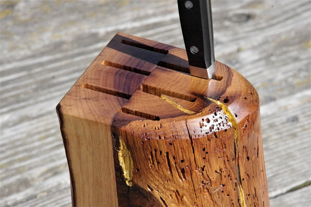 A knife block that could be turned into under-cabinet knife storage