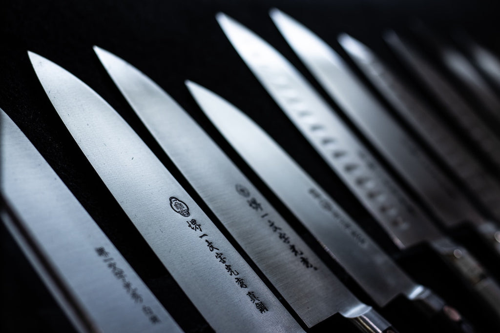 Japanese kitchen knives: a full set of Japanese knives