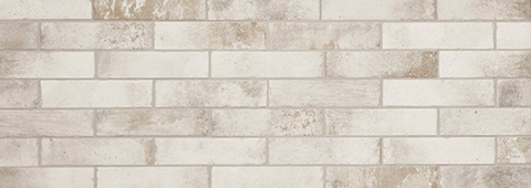 2.5X10" BRICK STYLE PORCELAIN SUBWAY TILE IN WEATHERED WHITE