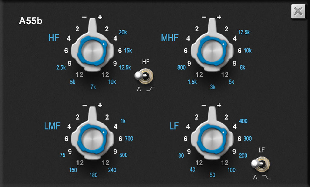 The A55B's interface.