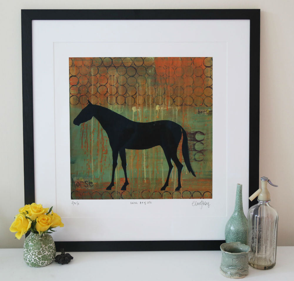 Horse Equestrian Print Clare Haxby