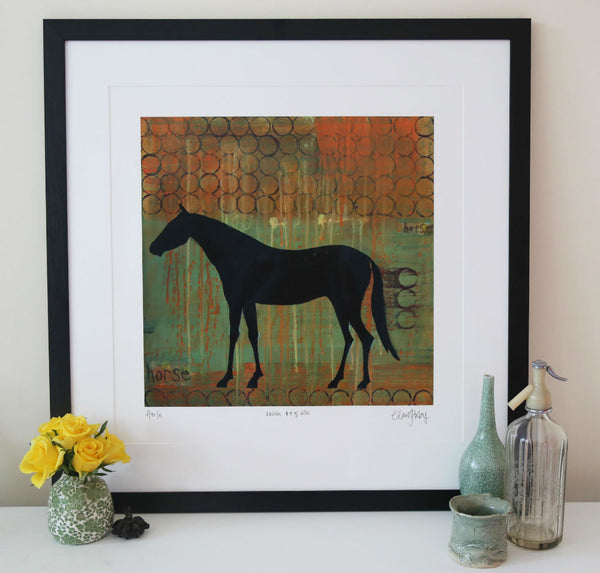 Horse Art Print by Clare Haxby