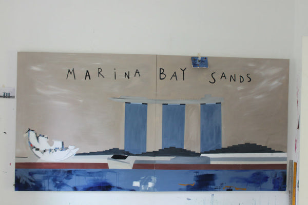 Marina Bay Sands Singapore Painting Work in Progress