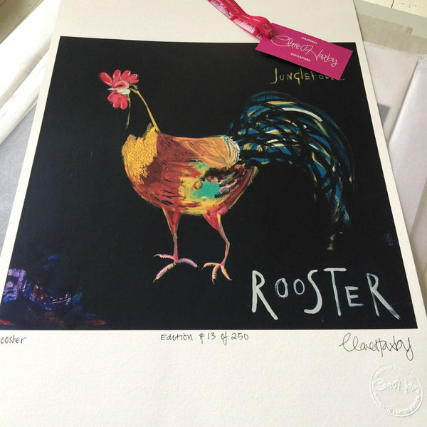 Rooster Limited Edition Art Print Clare Haxby