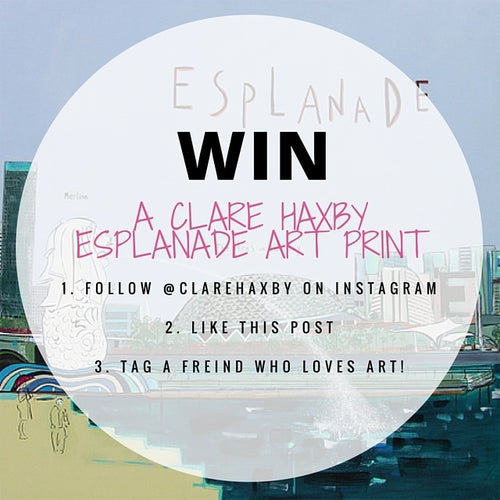 Find this post on the @ClareHaxby Instagram page and follow the 3 simple steps for your chance to WIN a signed limited edition Esplanade print. Winner will be chosen at random. See T&C below.