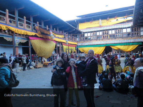 Colorful festivalin Bumithang, Bhutan