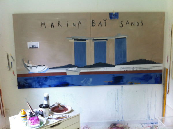 Marina Bay Sands Art Painting Work in Progress