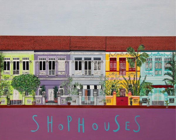 Singapore Shophouse Art by Clare Haxby