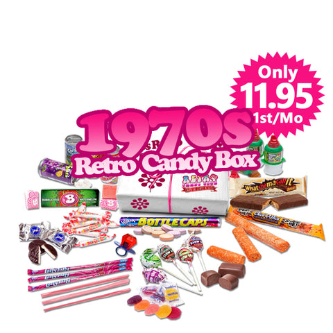 1970s Retro Candy Box Monthly - Only $11.95 1st Month, Try It Out.  $25 per Month after, Free Shipping