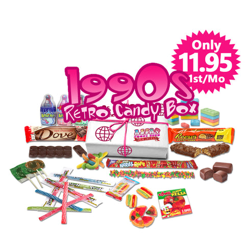 1990s Retro Candy Box Monthly - Only $11.95 1st Month, Try It Out.  $25 per Month after, Free Shipping