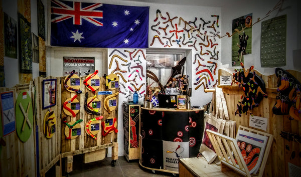intérieur de la boutique Wallaby boomerangs