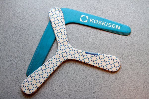 boomerangs promotionnel en bois imprimés