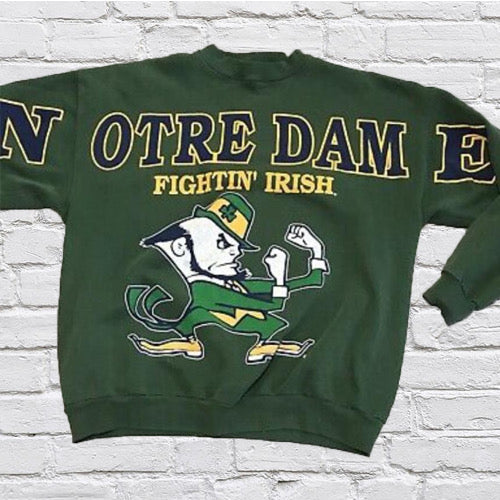 vintage notre dame crewneck sweatshirt