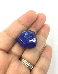 Blue Beads, Dark Blue, Acrylic Beads, The Jet-Setter Collection, 22mm beads, Colorful beads, Multi-Color Beads, Gemstones, Chunky Beads