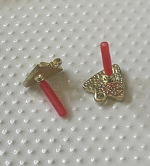 Neon Resin 15mm post earring blanks drop earring, stud earring jewelry dangle DIY earring making triangle fancy drop evening yellow
