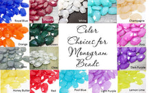 Gold Monogram Beads in 16 Color Choices! Faceted, Gorgeous Beads - Pick your letter and color! - Swoon & Shimmer - 5