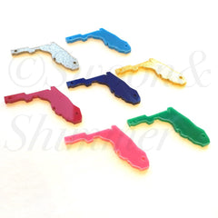 Green Two Hole 1.5 Inch Two Hole Florida Blanks - ideal for wire bangle bracelets necklaces jewelry making! Acrylic Blanks