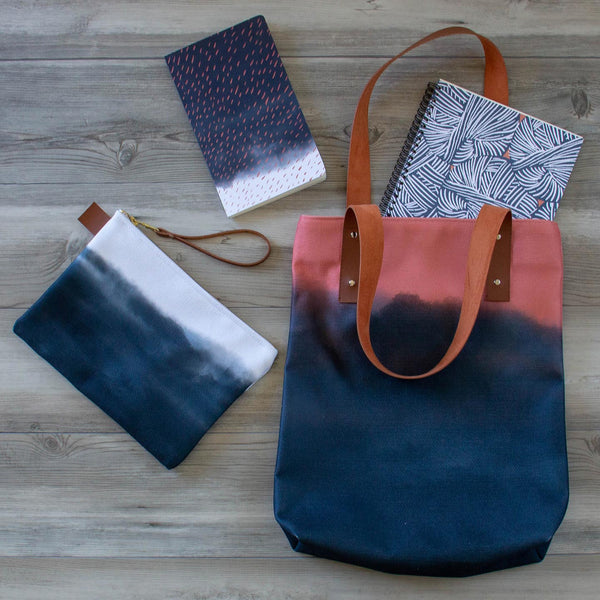 Indigo & Coral Totes, Pouches and Notebooks by Global Backyard 