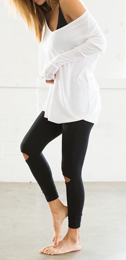 Joah Brown For Keeps V Neck White