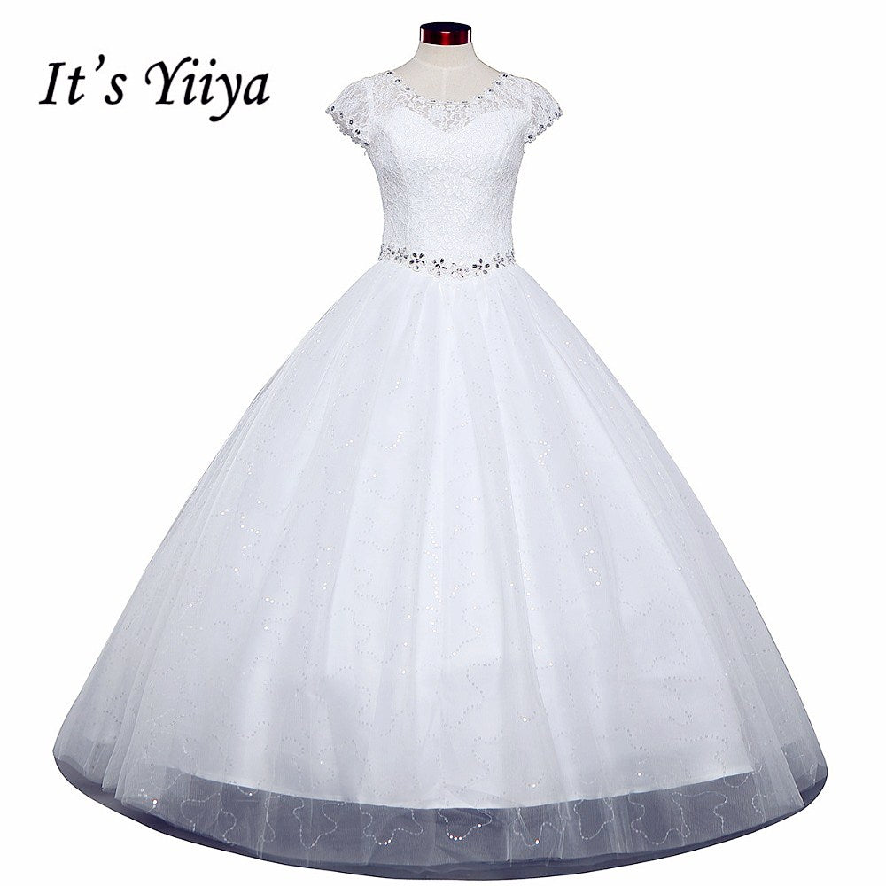 Free Shipping White Or Red Cheap Lace Wedding Dress Princess Wedding