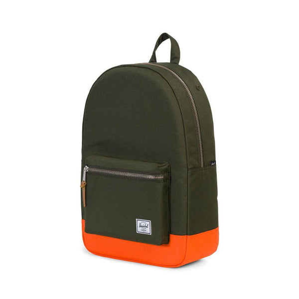 herschel green and orange backpack