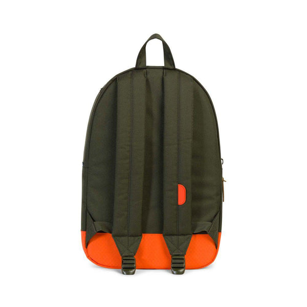 herschel green and orange backpack