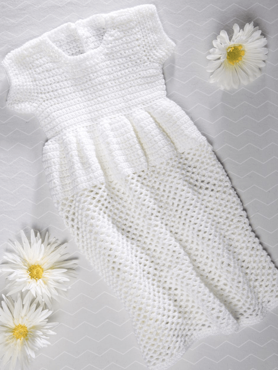 crochet baptism gown