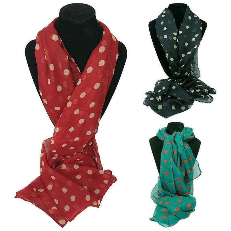 red and black ladies scarves