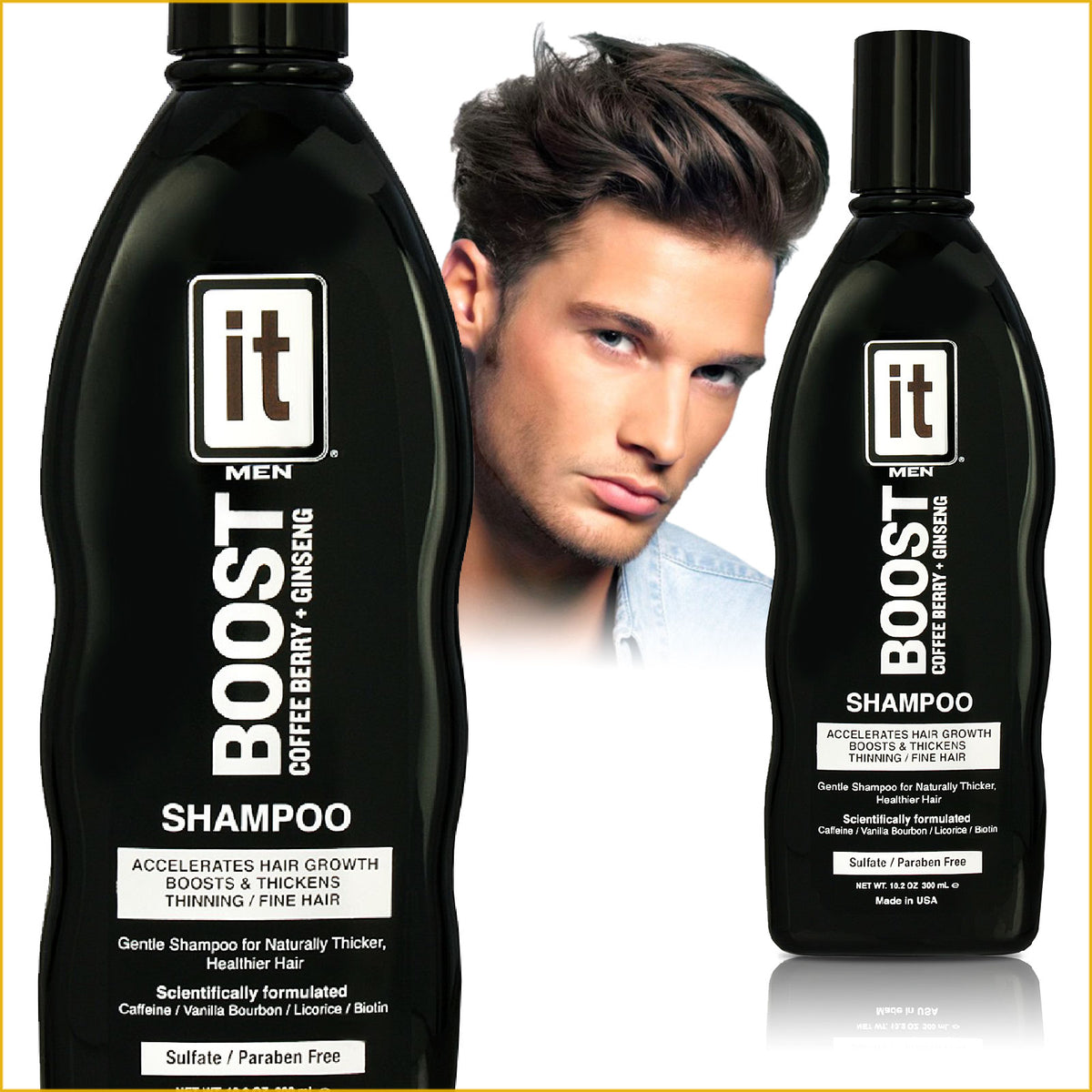 analogie Karu Barry Boost IT Men Shampoo - 10.2 oz | ithairproducts.com