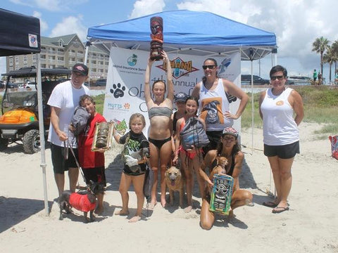 Winners of the Dog Surfing Competition 