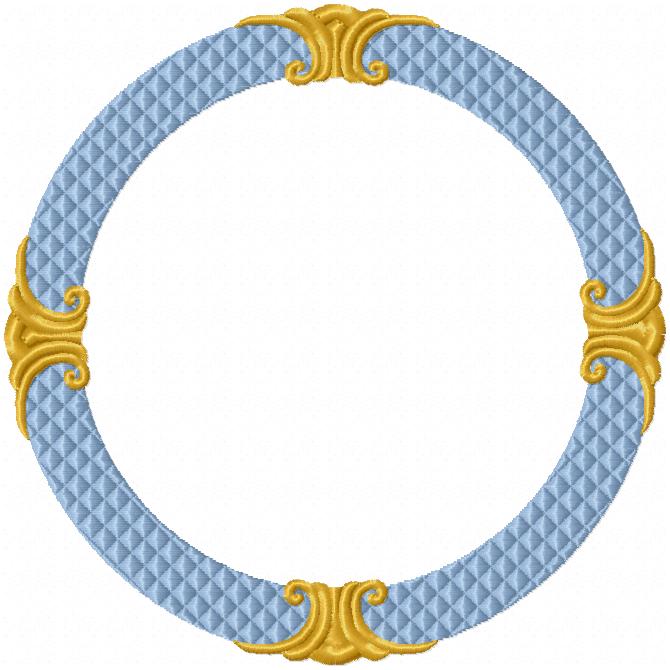 fancy round picture frame