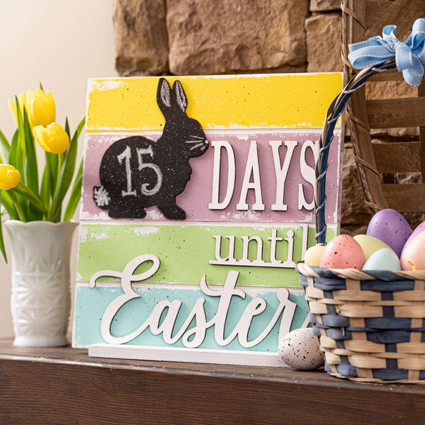 Countdown to Easter Calendar Unfinished Wood Co
