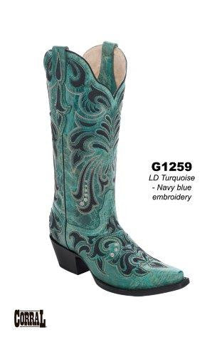 women's blue cowgirl boots