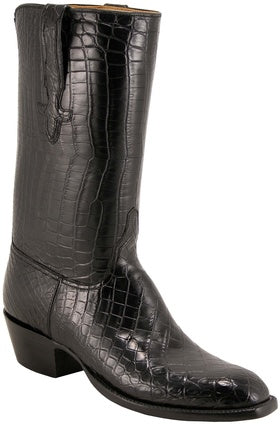 black alligator boots