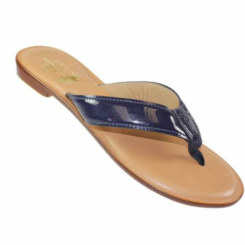 navy patent leather sandals