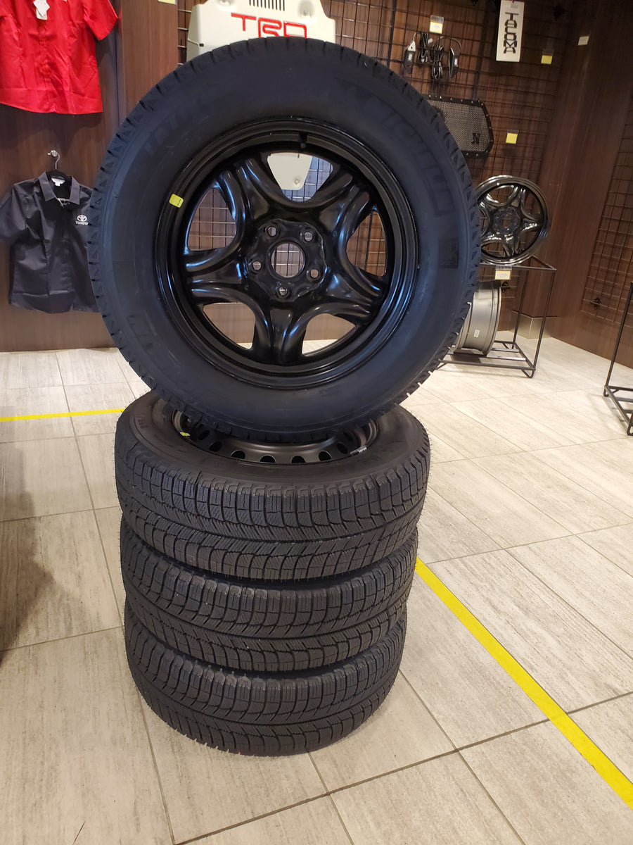 Winter tyres with steel wheels