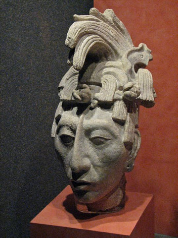 Picture Of The Bust of King Pakal The Great, From The Palenque Museum.