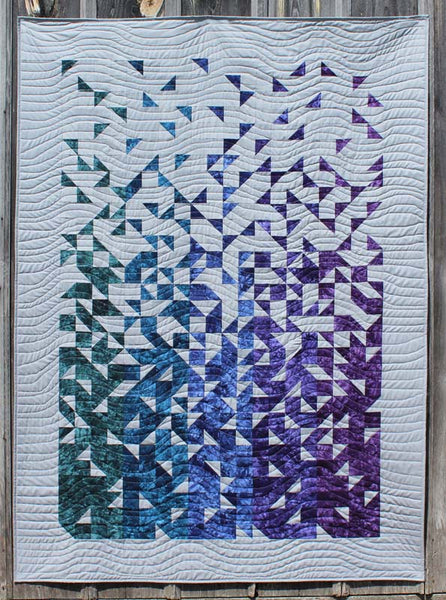 Shattered Modern Quilt - Kit#2 with grey and jewel tone colors – Thangles