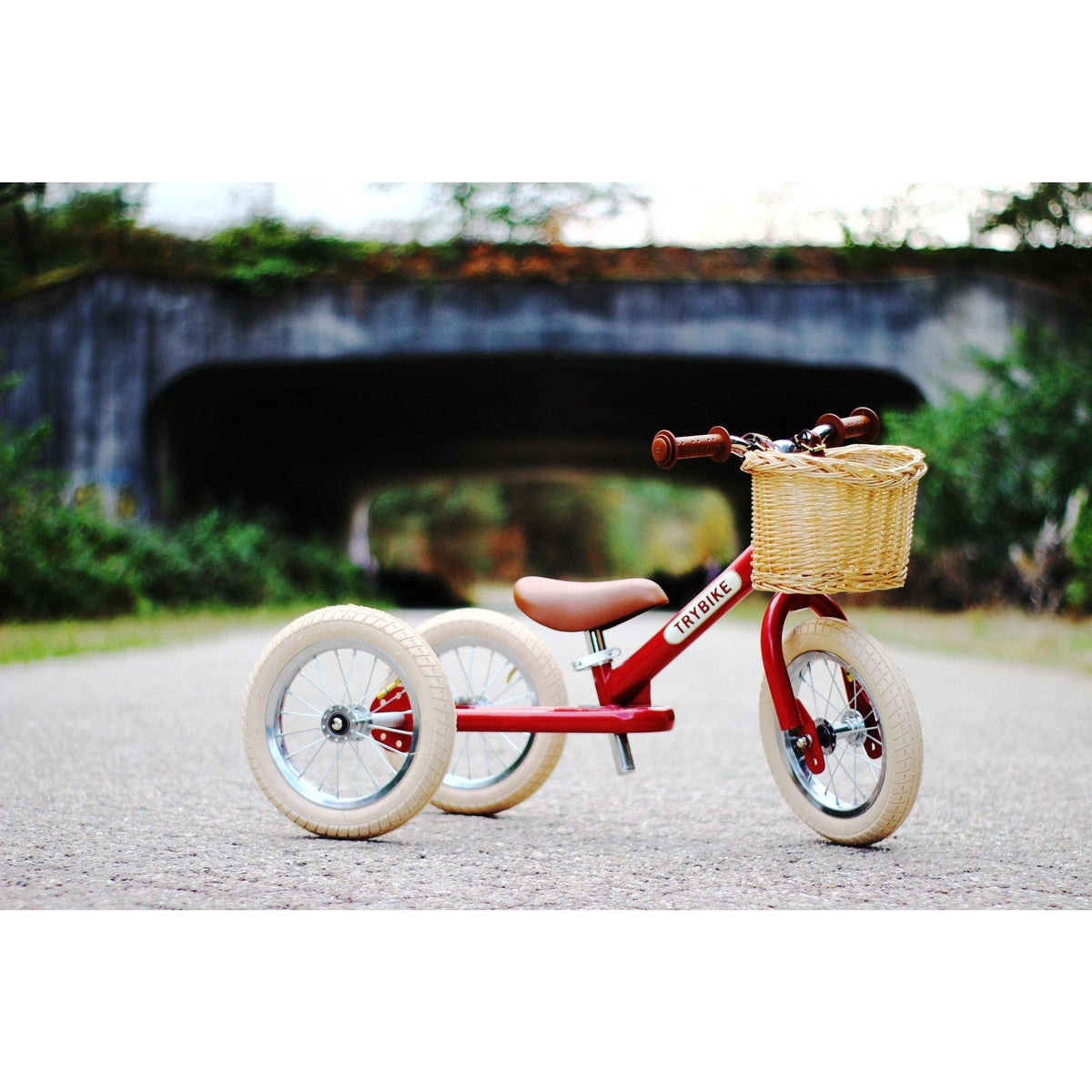 trybike pink with basket