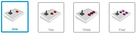 Select the number of buttons you'd like included with your BJOY Stick A