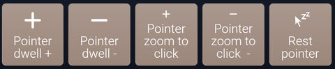 A few of the many settings alternative pointer users can control in a grid.