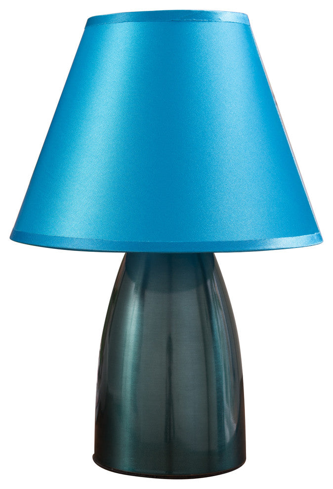 blue metal lamp