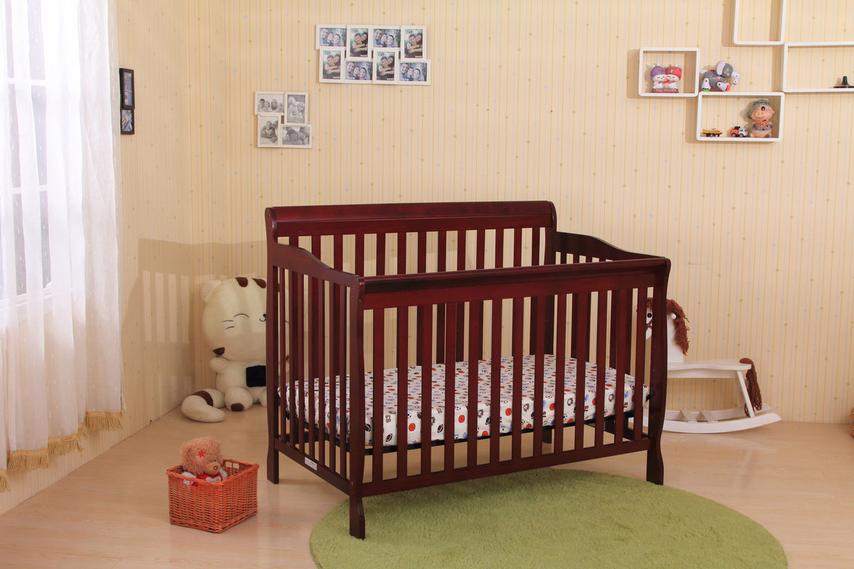 cherry wood baby crib