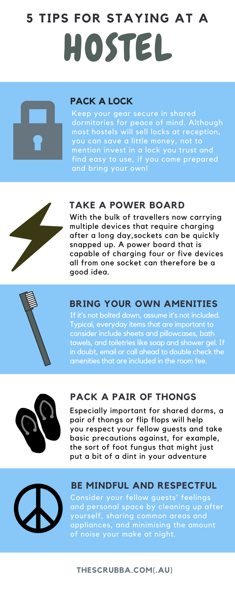 Hostel Tips Infographic