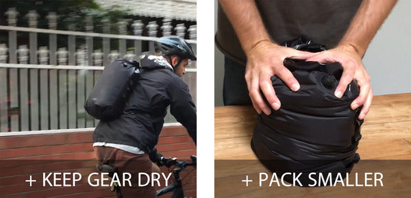 Keep gear dry and pack smaller