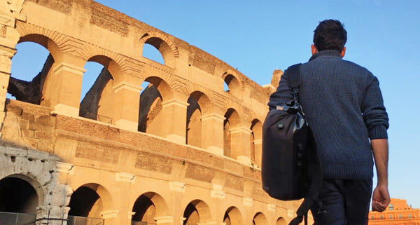 Scrubba stealth pack travel backpack in Rome