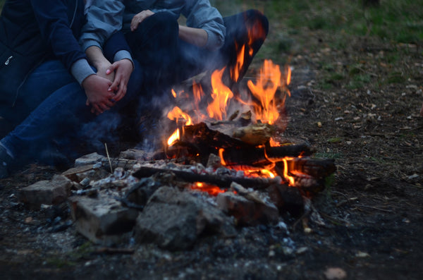 Campfire to dry clothes