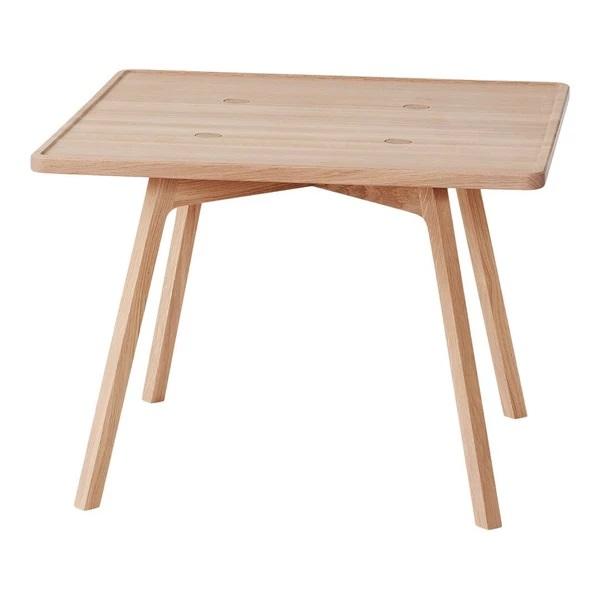 ANDERSEN C2 Coffee Table - Square Oak - White Lacquer 17" W x 17" D x 17" H