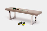 ARTLESS GAX 16 Leather Bench - Stainless Steel